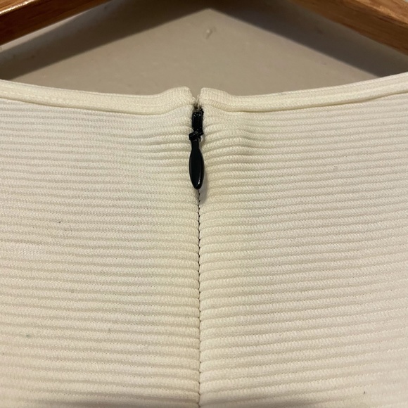 Tibi Short Sleeve Midi Black & White Color Block Stripe Shift Dress Size S - Picture 4 of 6